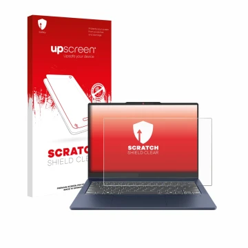 Vorderseite einer Produktverpackung mit dem Markenlogo upscreen. Daneben ist das Gerät Lenovo IdeaPad 5 2-in-1 Gen 10 14