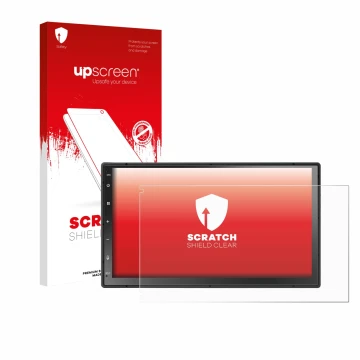 Vorderseite einer Produktverpackung mit dem Markenlogo upscreen. Daneben ist das Gerät Atoto A5LG2B7T 7