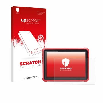 Vorderseite einer Produktverpackung mit dem Markenlogo upscreen. Daneben ist das Gerät Launch X-431 Pro3 V+ Elite mit dem zuge