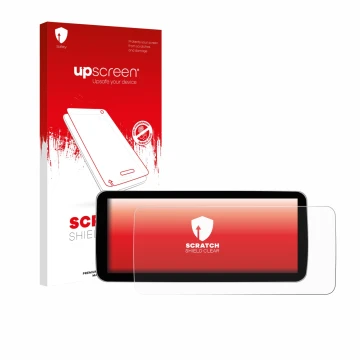 Vorderseite einer Produktverpackung mit dem Markenlogo upscreen. Daneben ist das Gerät Ninetom Car Radio 12.3