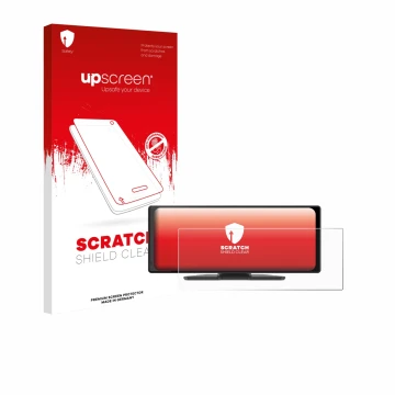 Vorderseite einer Produktverpackung mit dem Markenlogo upscreen. Daneben ist das Gerät Carpuride V92 10.26