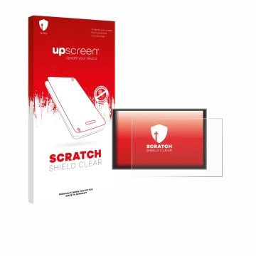 Vorderseite einer Produktverpackung mit dem Markenlogo upscreen. Daneben ist das Gerät Renault Master 2025 mit dem zugehörigen