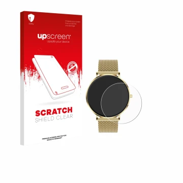 Vorderseite einer Produktverpackung mit dem Markenlogo upscreen. Daneben ist das Gerät Mivora Eleganza PRO 1.32