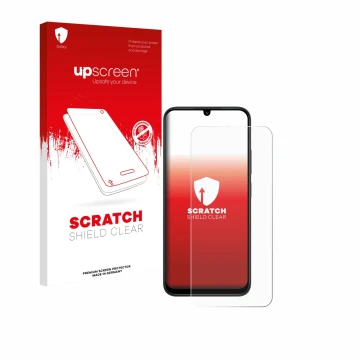 Vorderseite einer Produktverpackung mit dem Markenlogo upscreen. Daneben ist das Gerät Xiaomi Redmi 15C 4G mit dem zugehörigen