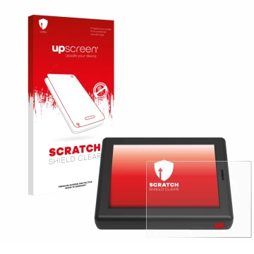 Vorderseite einer Produktverpackung mit dem Markenlogo upscreen. Daneben ist das Gerät XC Tracer Maxx III mit dem zugehörigen 