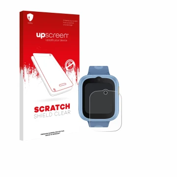 Vorderseite einer Produktverpackung mit dem Markenlogo upscreen. Daneben ist das Gerät TCL Movetime MT48 mit dem zugehörigen D