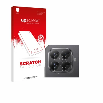 Vorderseite einer Produktverpackung mit dem Markenlogo upscreen. Daneben ist das Gerät Xiaomi 15T Pro (NUR Kameraschutz) mit d