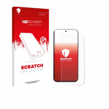 Vorderseite einer Produktverpackung mit dem Markenlogo upscreen. Daneben ist das Gerät Xiaomi 17 Pro Max mit dem zugehörigen D