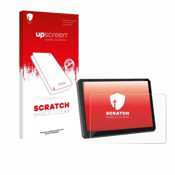 Vorderseite einer Produktverpackung mit dem Markenlogo upscreen. Daneben ist das Gerät Carpuride W502BS Pro 5