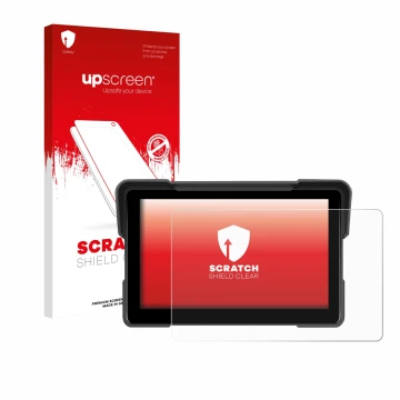 Vorderseite einer Produktverpackung mit dem Markenlogo upscreen. Daneben ist das Gerät Sixwin P5 7