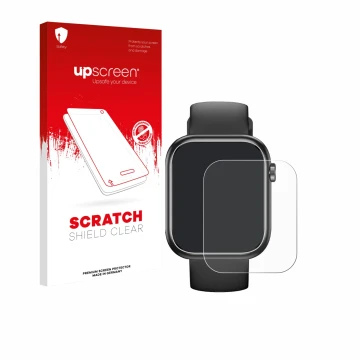 Vorderseite einer Produktverpackung mit dem Markenlogo upscreen. Daneben ist das Gerät RLQA G104 1.83