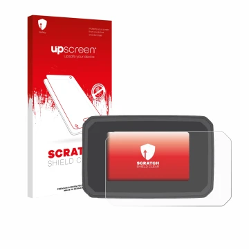 Vorderseite einer Produktverpackung mit dem Markenlogo upscreen. Daneben ist das Gerät Honda CB125R 2024 mit dem zugehörigen D