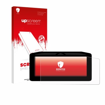 Vorderseite einer Produktverpackung mit dem Markenlogo upscreen. Daneben ist das Gerät Ducati Streetfighter V4 2025 Tachoanzei