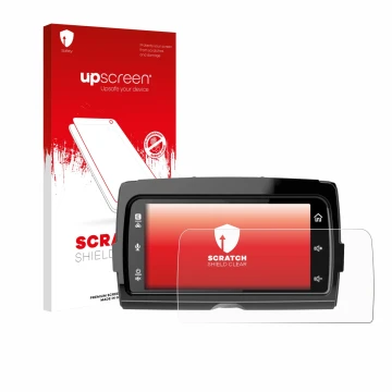 Vorderseite einer Produktverpackung mit dem Markenlogo upscreen. Daneben ist das Gerät Harley Davidson Soundstream Reserve WHD