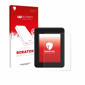 Vorderseite einer Produktverpackung mit dem Markenlogo upscreen. Daneben ist das Gerät Neodrives simplyDisplay mit dem zugehör