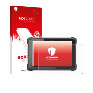 Vorderseite einer Produktverpackung mit dem Markenlogo upscreen. Daneben ist das Gerät Hematec SolidTab G99 10