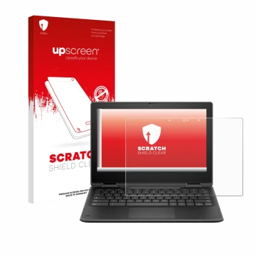 Vorderseite einer Produktverpackung mit dem Markenlogo upscreen. Daneben ist das Gerät HP Fortis Flip G1i 11