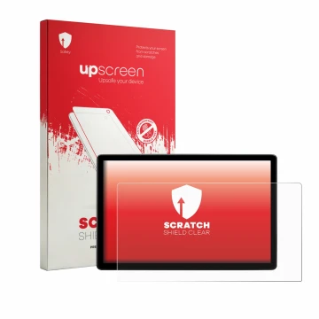 Vorderseite einer Produktverpackung mit dem Markenlogo upscreen. Daneben ist das Gerät Skoda Elroq 85 2026 mit dem zugehörigen