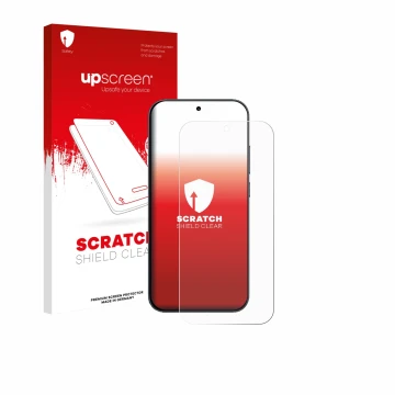 Vorderseite einer Produktverpackung mit dem Markenlogo upscreen. Daneben ist das Gerät Xiaomi Redmi K90 mit dem zugehörigen Di