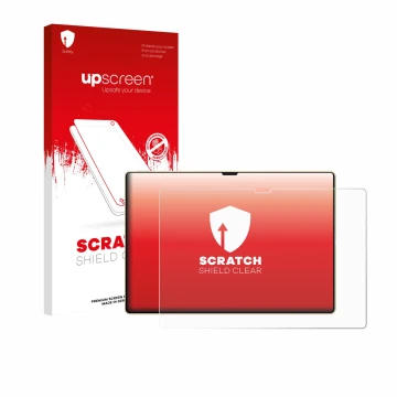 Vorderseite einer Produktverpackung mit dem Markenlogo upscreen. Daneben ist das Gerät Huawei MatePad Pro 13.2