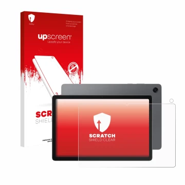 Vorderseite einer Produktverpackung mit dem Markenlogo upscreen. Daneben ist das Gerät Samsung Galaxy Tab A11 Plus 11