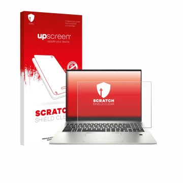 Vorderseite einer Produktverpackung mit dem Markenlogo upscreen. Daneben ist das Gerät MSI Prestige A16 AI+ mit dem zugehörige