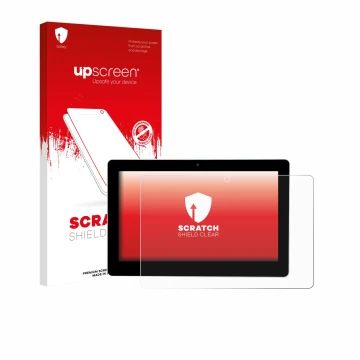 Vorderseite einer Produktverpackung mit dem Markenlogo upscreen. Daneben ist das Gerät Victron Energy GX Touch 70 Flush mit de