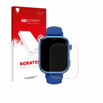 Vorderseite einer Produktverpackung mit dem Markenlogo upscreen. Daneben ist das Gerät Ruxingx T40 mit dem zugehörigen Display
