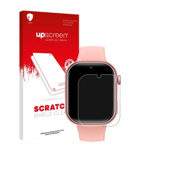 Vorderseite einer Produktverpackung mit dem Markenlogo upscreen. Daneben ist das Gerät Naixues Kids Smartwatch GPS mit dem zug