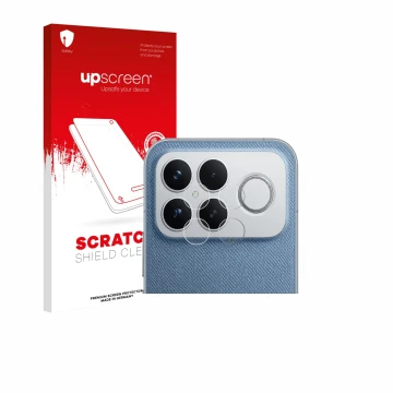 Vorderseite einer Produktverpackung mit dem Markenlogo upscreen. Daneben ist das Gerät Xiaomi Poco F8 Ultra (NUR Kameraschutz)