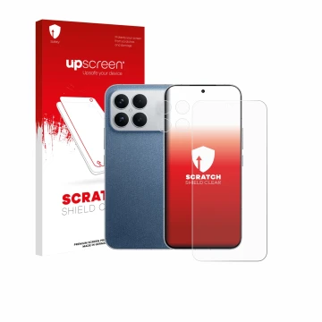 Vorderseite einer Produktverpackung mit dem Markenlogo upscreen. Daneben ist das Gerät Xiaomi Poco F8 Ultra 5G (Display+Kamera