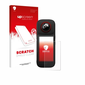 Vorderseite einer Produktverpackung mit dem Markenlogo upscreen. Daneben ist das Gerät Labpano PanoX V3 360° mit dem zugehörig