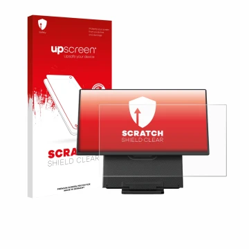 Vorderseite einer Produktverpackung mit dem Markenlogo upscreen. Daneben ist das Gerät Blackview Table 10 23.8