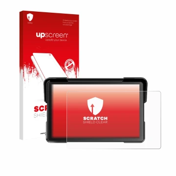 Vorderseite einer Produktverpackung mit dem Markenlogo upscreen. Daneben ist das Gerät NFOIEIS Basico 7