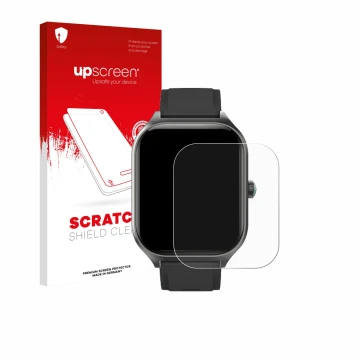 Vorderseite einer Produktverpackung mit dem Markenlogo upscreen. Daneben ist das Gerät FORRLITE Smartwatch 2.01