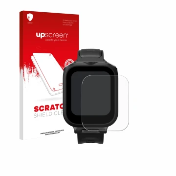 Vorderseite einer Produktverpackung mit dem Markenlogo upscreen. Daneben ist das Gerät Insta360 GPS preview remote Built-In Mi