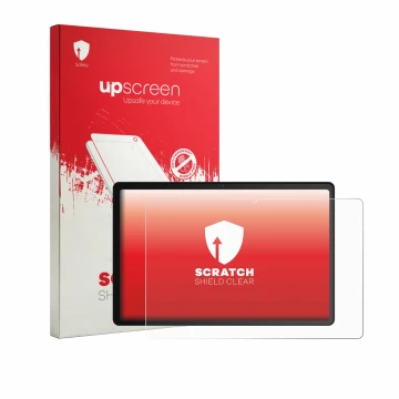 Vorderseite einer Produktverpackung mit dem Markenlogo upscreen. Daneben ist das Gerät Whitedeer WHTG1301 10.1