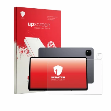 Vorderseite einer Produktverpackung mit dem Markenlogo upscreen. Daneben ist das Gerät Alldocube iPlay 70 Pad Pro (Display+Kam