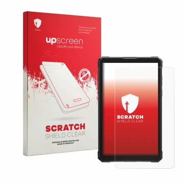 Vorderseite einer Produktverpackung mit dem Markenlogo upscreen. Daneben ist das Gerät Hotwav R11 Pro mit dem zugehörigen Disp