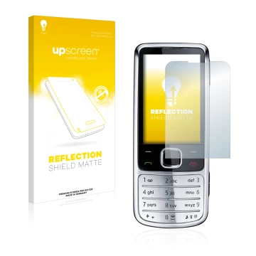 Vorderseite einer Produktverpackung mit dem Markenlogo upscreen. Daneben ist das Gerät Nokia 6700 classic mit dem zugehörigen 