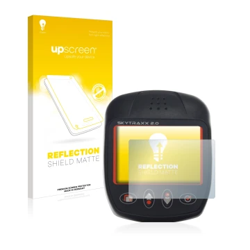 Vorderseite einer Produktverpackung mit dem Markenlogo upscreen. Daneben ist das Gerät Skytraxx 2.0 Vario mit dem zugehörigen 