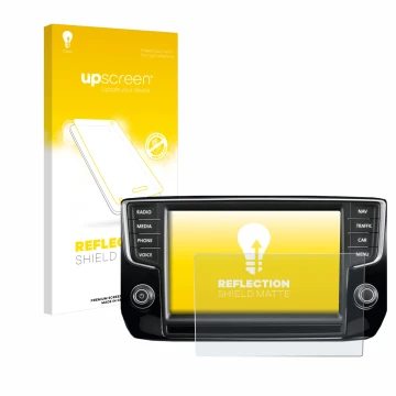 Vorderseite einer Produktverpackung mit dem Markenlogo upscreen. Daneben ist das Gerät Volkswagen Passat 2015 Discover Pro 8