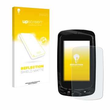 Vorderseite einer Produktverpackung mit dem Markenlogo upscreen. Daneben ist das Gerät Garmin Edge 810 mit dem zugehörigen Dis