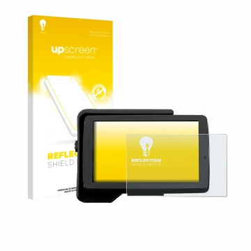 Vorderseite einer Produktverpackung mit dem Markenlogo upscreen. Daneben ist das Gerät BMW R 1200 GS 2013-2019 Navigator V 5