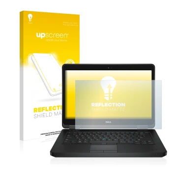 Vorderseite einer Produktverpackung mit dem Markenlogo upscreen. Daneben ist das Gerät Dell Latitude 14 E5440 Non-Touch mit de