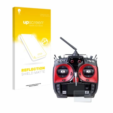 Vorderseite einer Produktverpackung mit dem Markenlogo upscreen. Daneben ist das Gerät Graupner MZ-24 mit dem zugehörigen Disp