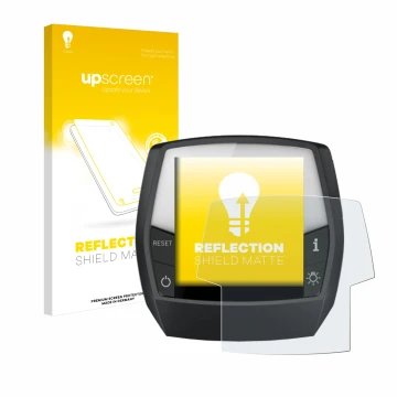 Vorderseite einer Produktverpackung mit dem Markenlogo upscreen. Daneben ist das Gerät Bosch Intuvia Active Line mit dem zugeh