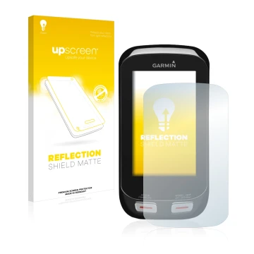 Vorderseite einer Produktverpackung mit dem Markenlogo upscreen. Daneben ist das Gerät Garmin Approach G8 mit dem zugehörigen 