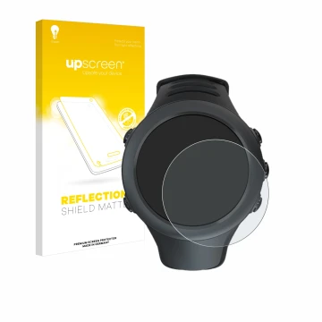 Vorderseite einer Produktverpackung mit dem Markenlogo upscreen. Daneben ist das Gerät Suunto Ambit3 Sport Black mit dem zugeh