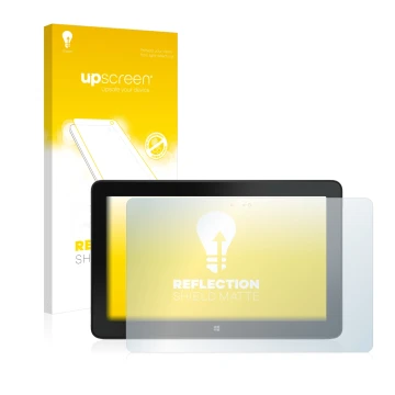 Vorderseite einer Produktverpackung mit dem Markenlogo upscreen. Daneben ist das Gerät Dell Venue 11 Pro 7140 (2013-2014) mit 